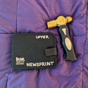 Full letter punch set and hammer for metal stamping